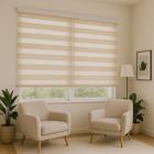 Persiana Double Vision Sunny 240larg x 160alt Linho Creme (2 pçs)