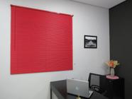 Persiana Horizontal PVC 25mm Color 0,80larg x 0,80alt Vermelha - Pronta para instalar