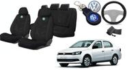 Personalize Seu Carro: Capas para Bancos Voyage 2009-2016 + Volante e Chaveiro Exclusivos VW