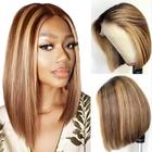 Peruca Aldita Bob Human Hair Lace Front 40cm 200 Densidade 4/27