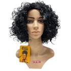 Peruca Cacheada Orgânica Aplique Half Wig Bia - Black Beauty