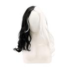 Peruca de Cabelo Longo Cruela Cruel Disney Preto e Branco para Fantasia Cosplay 52cm 1Un - Cromus