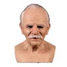 Peruca facial engraçada com adereços de Halloween - máscara de capacete para homem velho