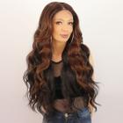 Peruca Front Lace Wig Longa Ondulada - Fibra Premium-60cm- BODE