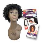 Peruca Lace Wig Cabelo Cacheado Afro Curta 25cm Orgânica