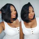 Peruca lace Wig fibra orgânica Bob curta