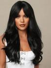 Peruca lace Wig Lisa Com Franja Preto/Rosa 70 cm - wig