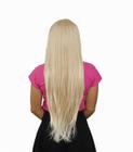 Peruca Lace Wig Lisa Loiro Pérola Franjão Fibra Futura 80Cm