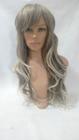 Peruca Lace Wig Loiro Acinzentado Platinada 70cm Ondulada