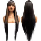 Peruca lisa com franja longa 90cm repicada orgânica FF4/27