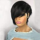 Peruca RICONEY Pixie Cut Short Bob Human Hair 8 polegadas para mulheres negras