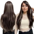 Peruca Wig 100% Orgânica Pode Pranchar Super Natural Lisa Com Franja