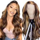 Perucas frontais de renda ABALON Honey Blonde Body Wave 60 cm 180% HD