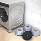 Pés da máquina de lavar, 4 peças de amortecedor universal de vibração antivibração, proteção contra ruído antiderrapante para máquina de lavar e secad