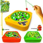 Pescaria De Brinquedo Com 3 Varas Pega Peixe Pesca Infantil