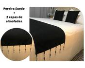 Peseira de Pedraria C/ Capas de Almofadas Jacquard tamanho King Size