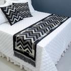 Peseira Decorativa Para Cama 2,10m x 48cm Chevron - Creative