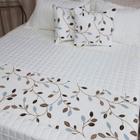 Peseira Decorativo Casa Linda Jacquard Estampado Folhas