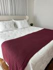 Peseira Manta Trico Cama Casal King 260x80cm Roma - Calu Tricot