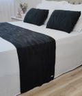 PESEIRA MANTA TRICO CAMA KING 260X60cm +2 CAPA ALMOFADA 60x40cm C11