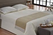 Peseira Xale Cama Bordado Richilieu King Size Linda