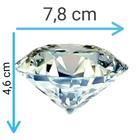 Peso de Papel Diamante de Vidro Transparente 7,8-8cm 0,290g
