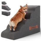 Pet Stairs Nordjager 5-Step Splicable para pequenos animais de estimação, cinza