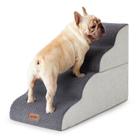 Pet Stairs ZOMISIA 4 degraus para cães pequenos e médios - cinza