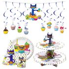 Pete a Festa do Gato em uma Caixa! Decorações de aniversário Suprimentos