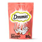 Petisco Dreamies Salmão Para Gatos Adultos 80G