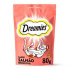 Petisco Dreamies Salmão Para Gatos Adultos 80G