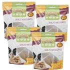 Petisco Para Cachorro Orelha Bovina Snacks Natural Kit 4un