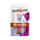 Petisco Para Gato Snack Natural Jack E Cat Para Gatos Beef Jerky 90% Peixe 30g