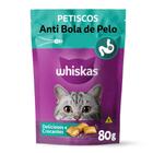 Petisco Whiskas Temptations Anti Bola de Pelo Para Gatos Adultos 80g