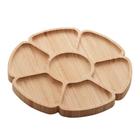 Petisqueira de Bambu Flower com 7 Divisórias 25x25x1,5cm Lyor