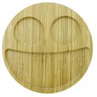 Petisqueira de Bambu Sorridente 3 Divisórias 30cm - Gici Casa
