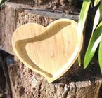 Petisqueira em forma de Coração de Bambu