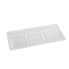 Petisqueira Wolff Pearl de Cristal Incolor 30x13x3cm