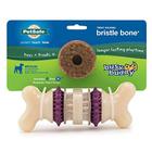 PetSafe Busy Buddy Bristle Bone - Brinquedo de Tratar para Cães - Anéis de Tratamento Incluídos - Guloseimas Completamente Misturadas Durante o Assado para Evitar Asfixia - Ingredientes Rigorosamente Testados - Roxo, Grande