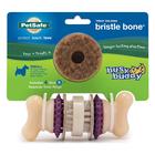 PetSafe Busy Buddy Bristle Bone - Treat Holding Dog Chew Toy - Limpa Dentes - Escova de Dentes e Brinquedo Interativo para Cães Extra Pequenos, Pequenos, Médios, Grandes