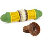 PetSafe Busy Buddy Cravin' Corncob Dog Toys Treat Ring Holding Chew Toy BPA Free Rubber Manteiga perfumada Quebra-cabeça interativo para tédio ou ansiedade de separação Cães de pequeno a grande porte