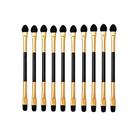 Phantomsky 10Pcs descartável cosméticos Aplicador de maquiagem Sombra Dual Sided Brush Double-end Brushes Set (Esponja de látex + crina de cavalo)