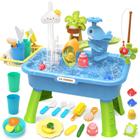 Pia de cozinha infantil Toy Max & Deril 4 em 1 com água corrente