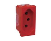 Pial Pop Modulo Tomada 2P+T Vermelha 20A