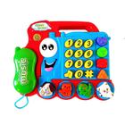 Pianinho Musical Telefone Infantil de Trem c/ Luz Som Bichos