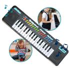 Pianinho Teclado Microfone Karaokê Música 50 x 14 Kids Som Modos Canção Divertido