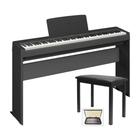 Piano Digital Yamaha P-145 - 88 Teclas GHC Toque Realista + Estante L-100 Yamaha + Banqueta