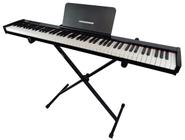 Piano Eletrônico 88 Teclas Arranjador Konix - PH88-S Midi Bateria Recarregável + Suporte Pedestal