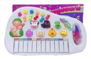 Pianinho infantil vaquinha educacional animais sons bebê música luz led  brinquedo teclas bicho - ATMAS - Sons e Fala - Magazine Luiza