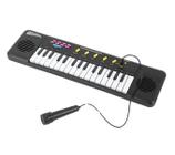 Piano Teclado Infantil Musical Com Karaoke Microfone 32 Teclas